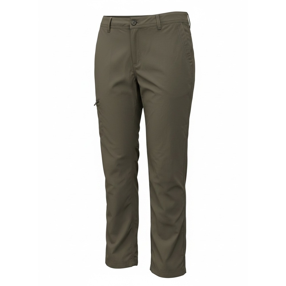 LL Bean Hiking Trail Pants Women's Size 12 Petite Gray/Green Mid Rise Gorpcore